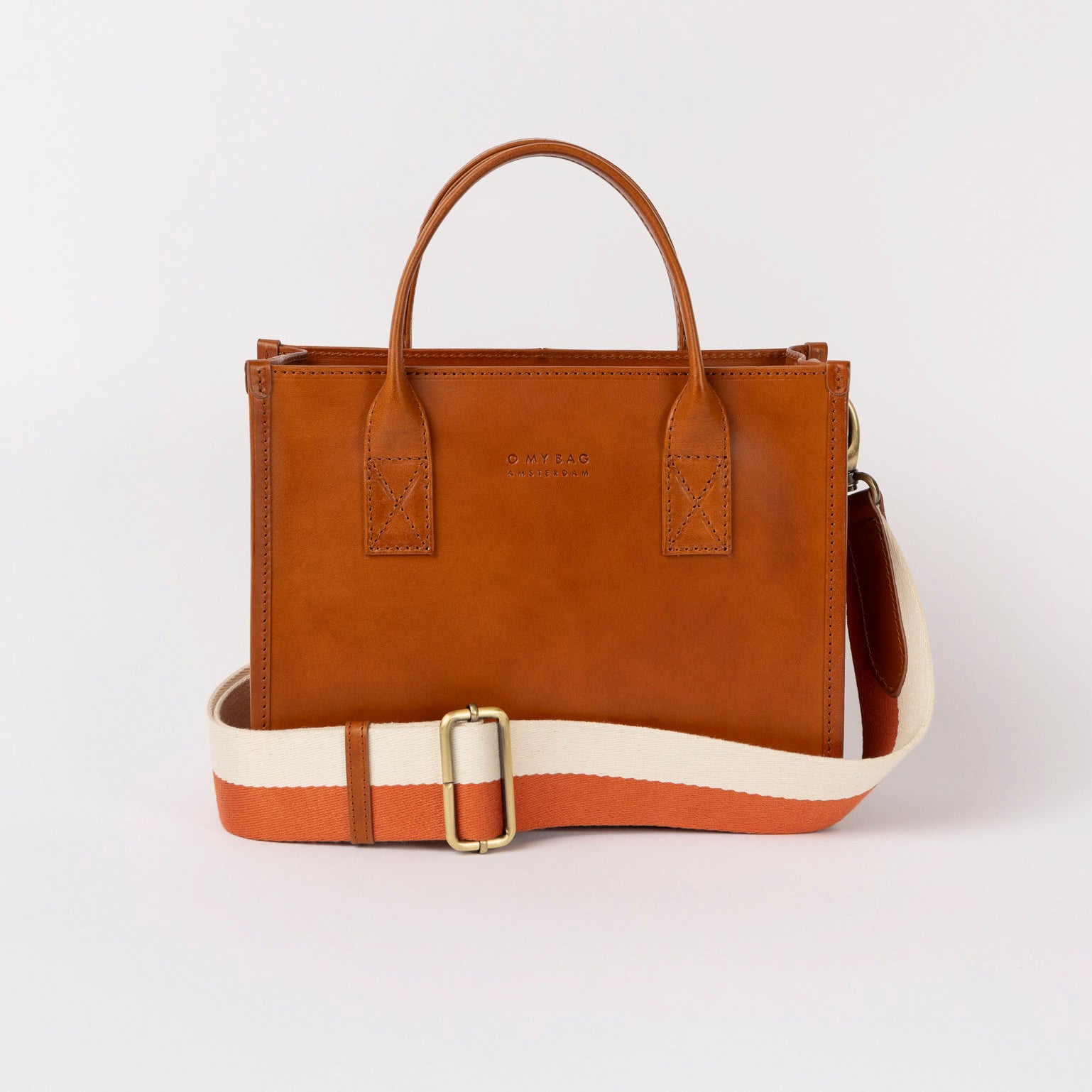 Jackie Midi Tasche - Leder Cognac