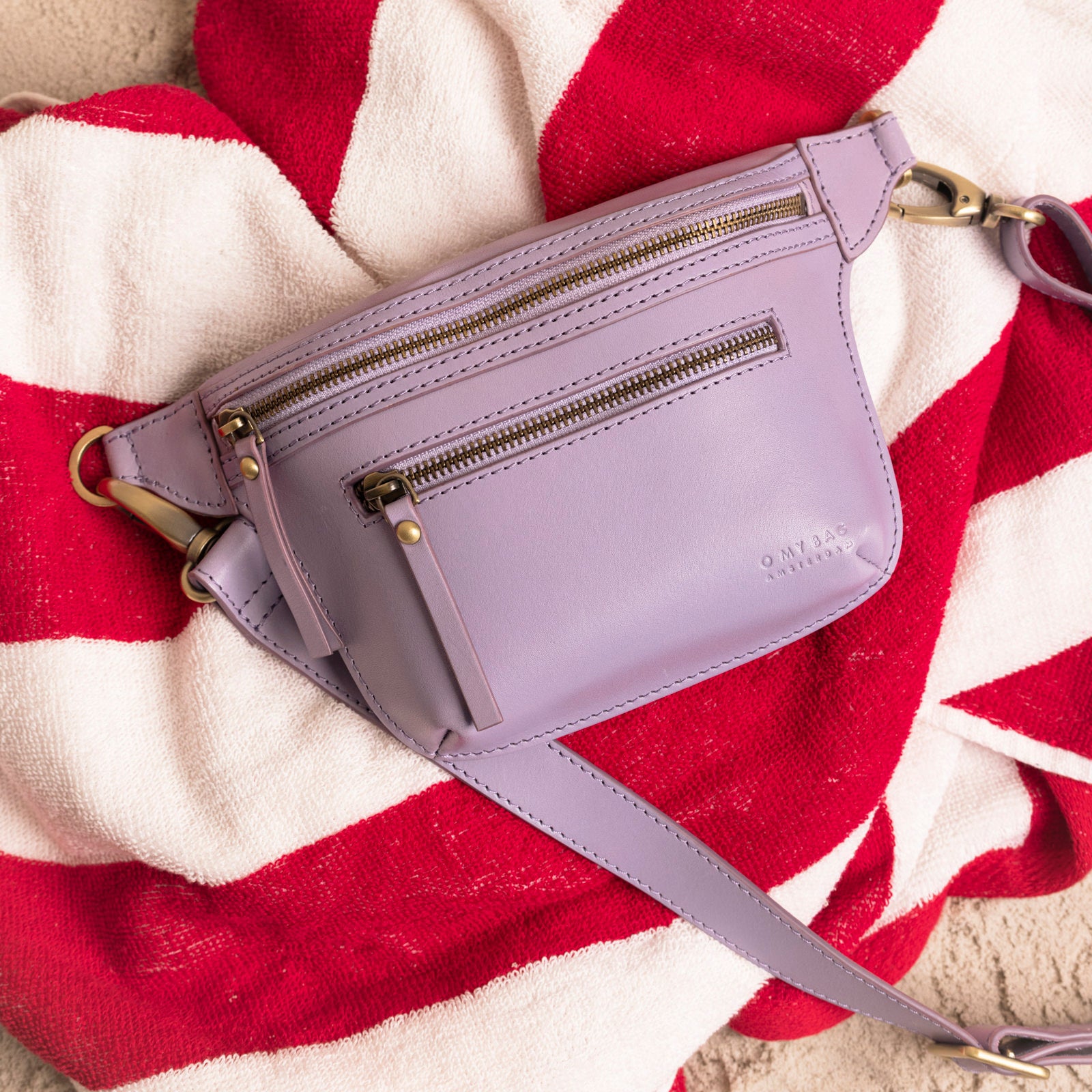 Beck's Bauchtasche - Leder Lavendel