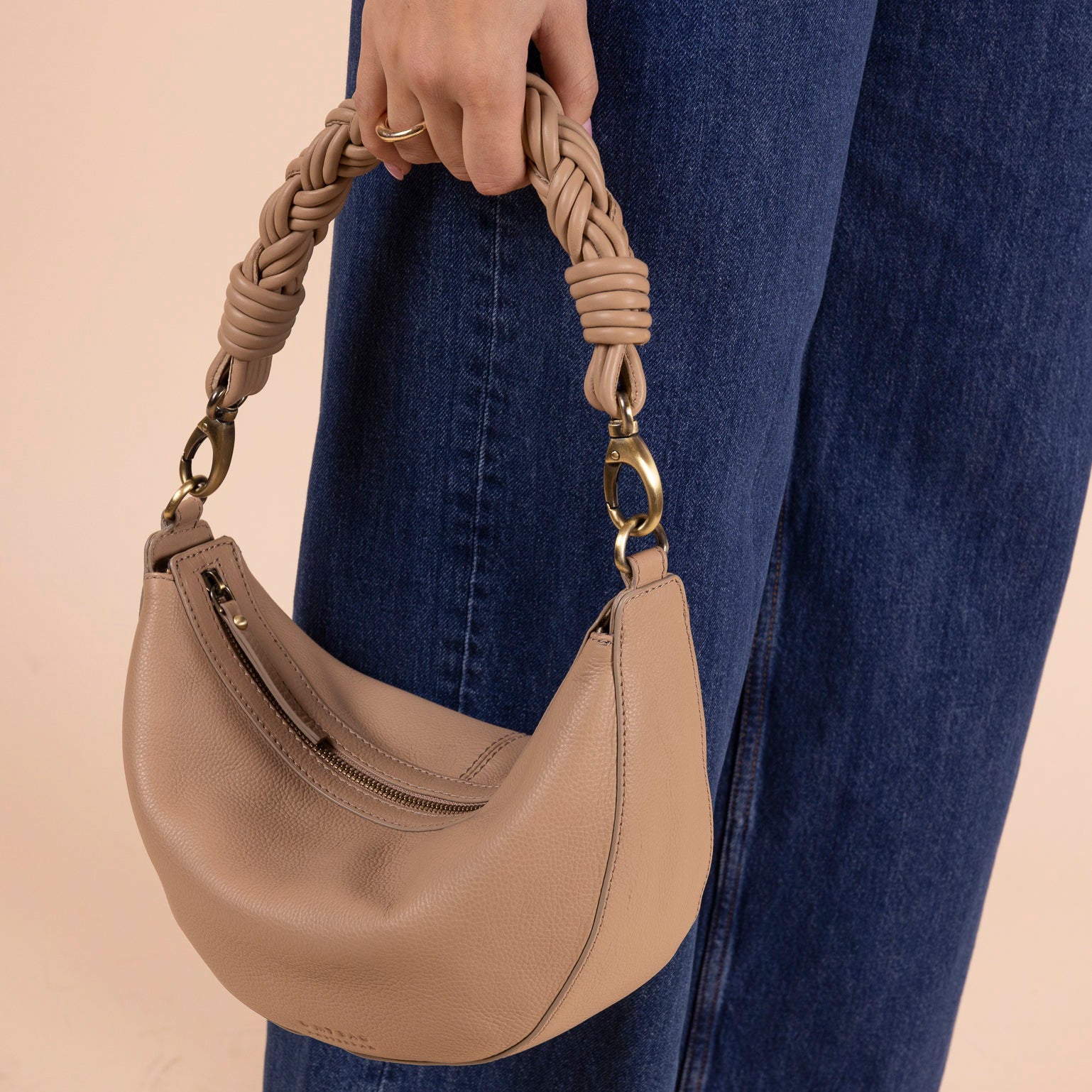 Leo Tasche - Leder Sand mit 2 Straps