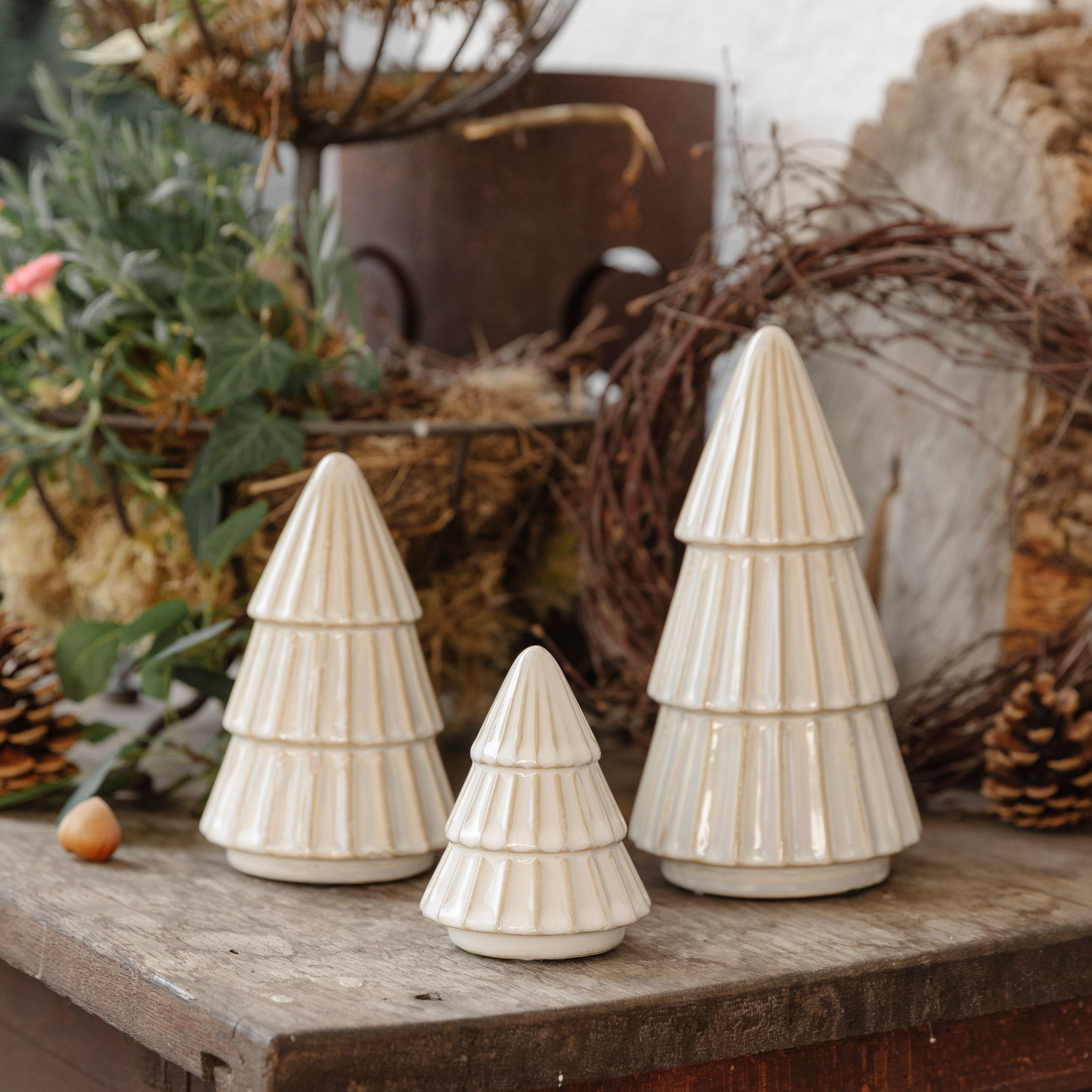Weihnachtsbaum Stripes - beige