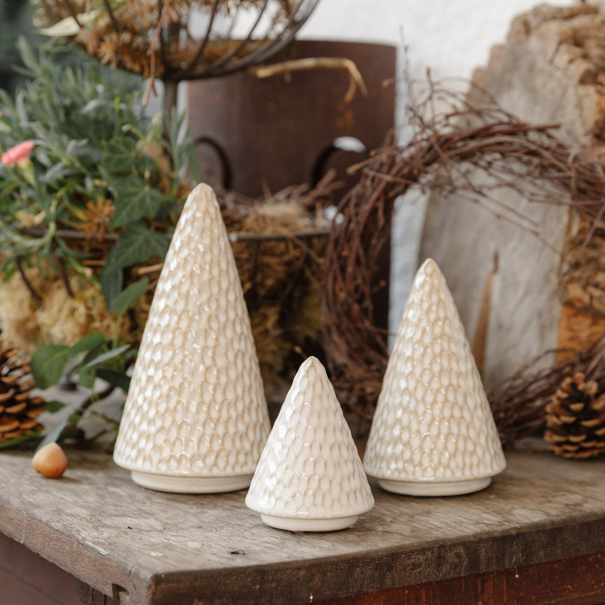 Weihnachtsbaum Dots - beige