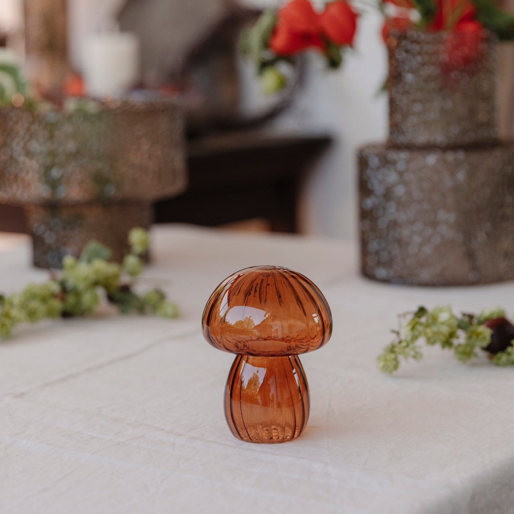 Pilz aus Glas S - amber