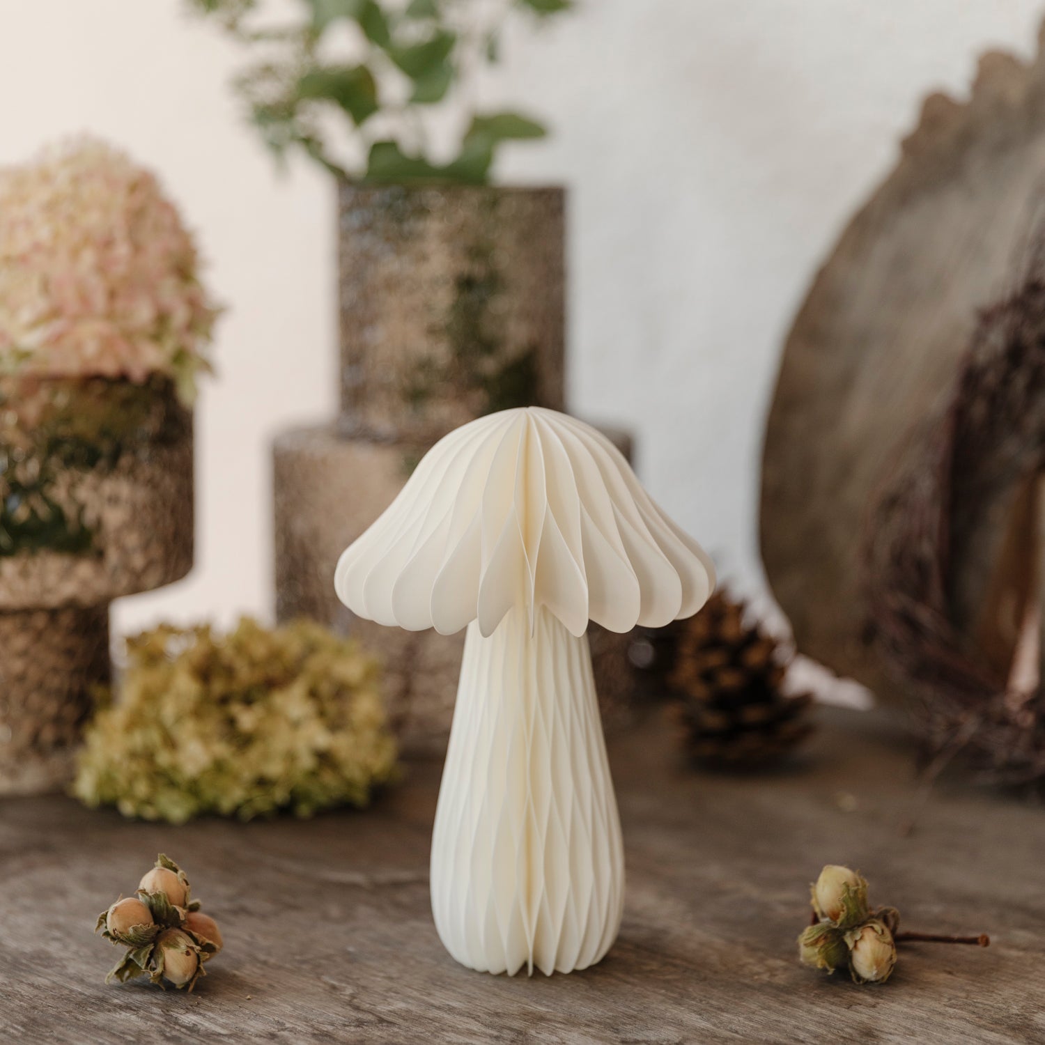 Pilz aus Papier - weiß