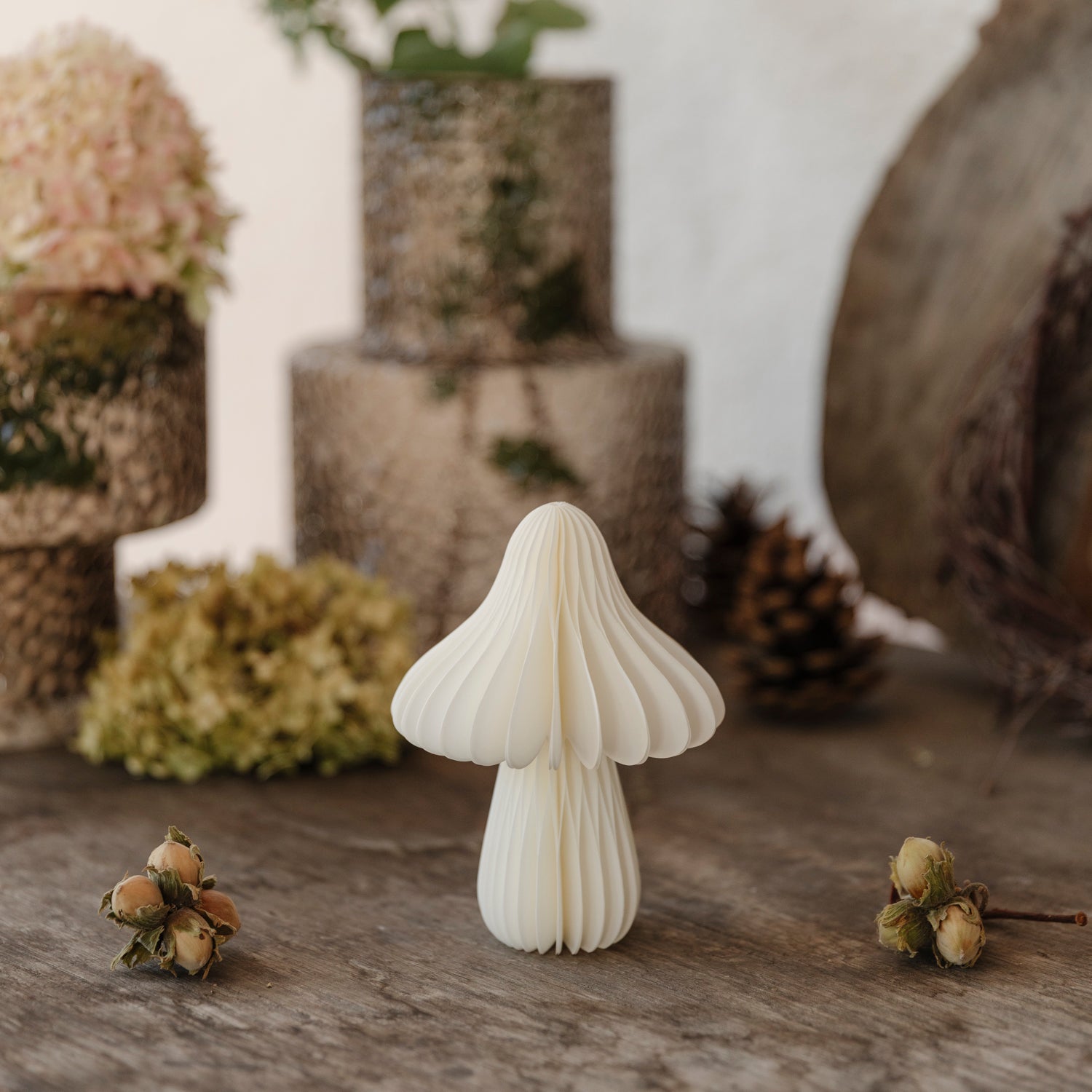 Pilz aus Papier - weiß