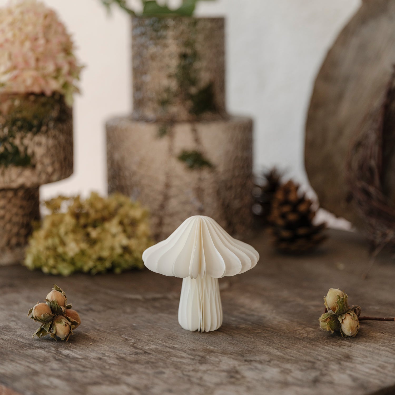 Pilz aus Papier - weiß