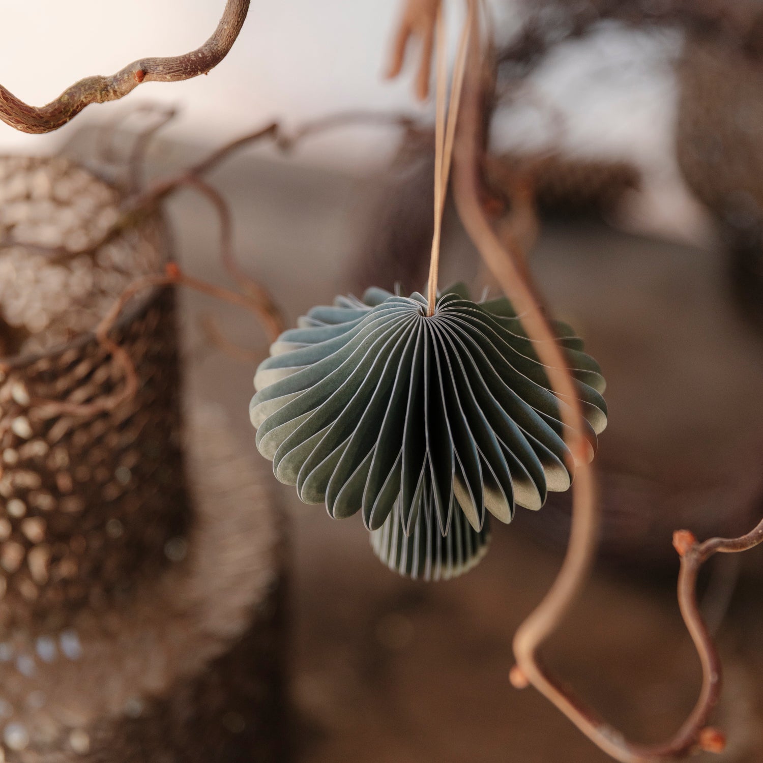 Papieranhänger Pilz - olive