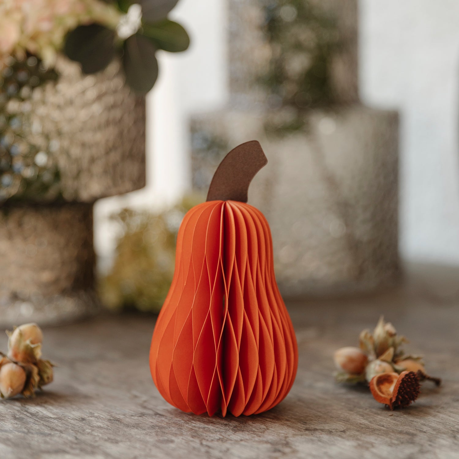 Kürbis hoch aus Papier - orange