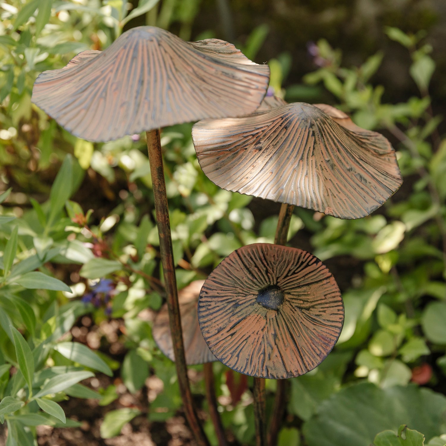 Gartendeko Pilzgruppe Rost