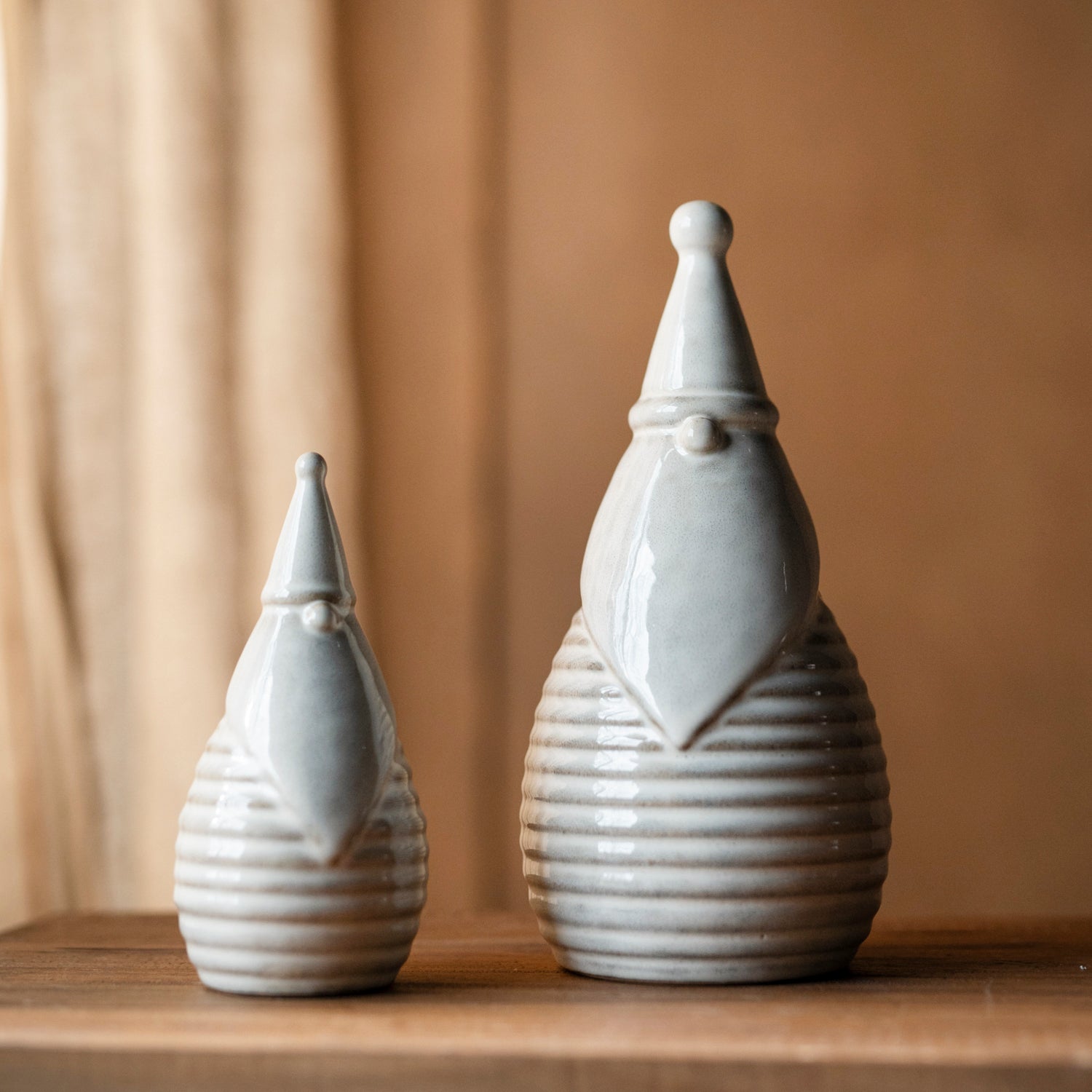 Wichtelfigur Santa - beige melange