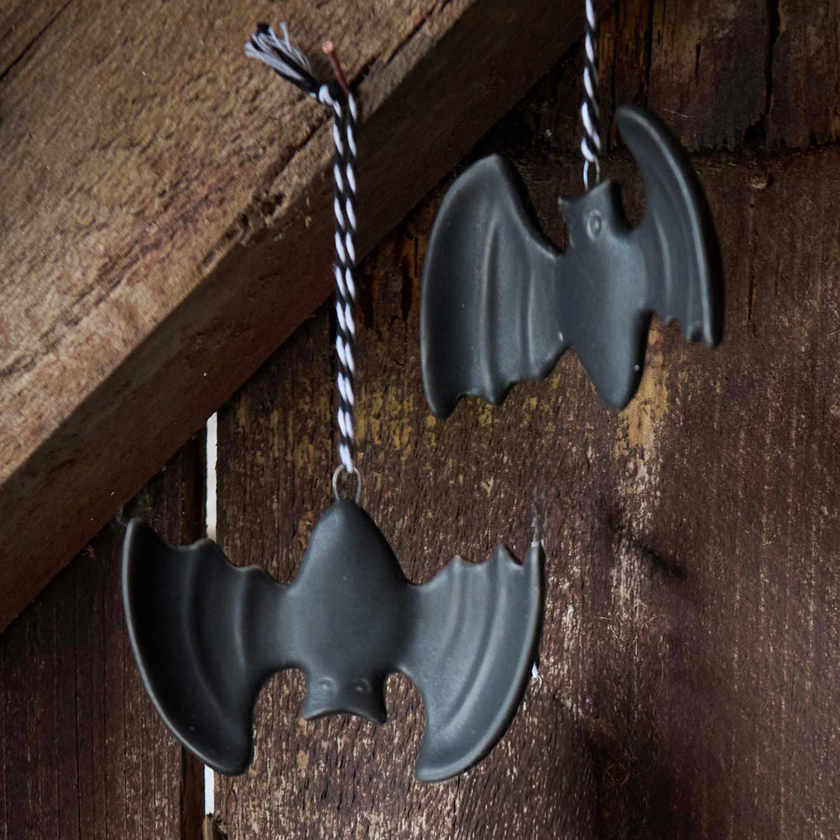 Dekoanhänger Fledermaus 2er Set - schwarz