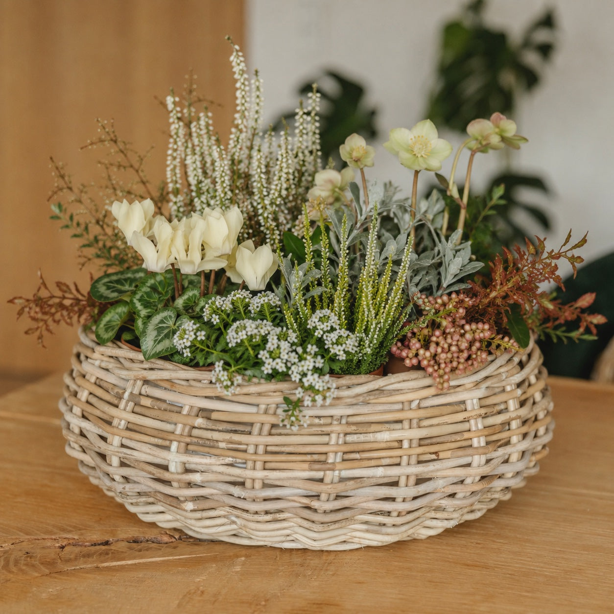 Rattan Pflanzschale Cubu - rund