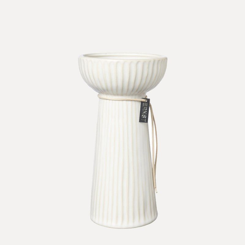 Hyazinthenvase Riffled - creme