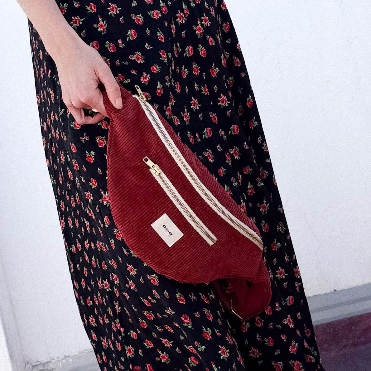 Gisela Bauchtasche - dunkelrot uni