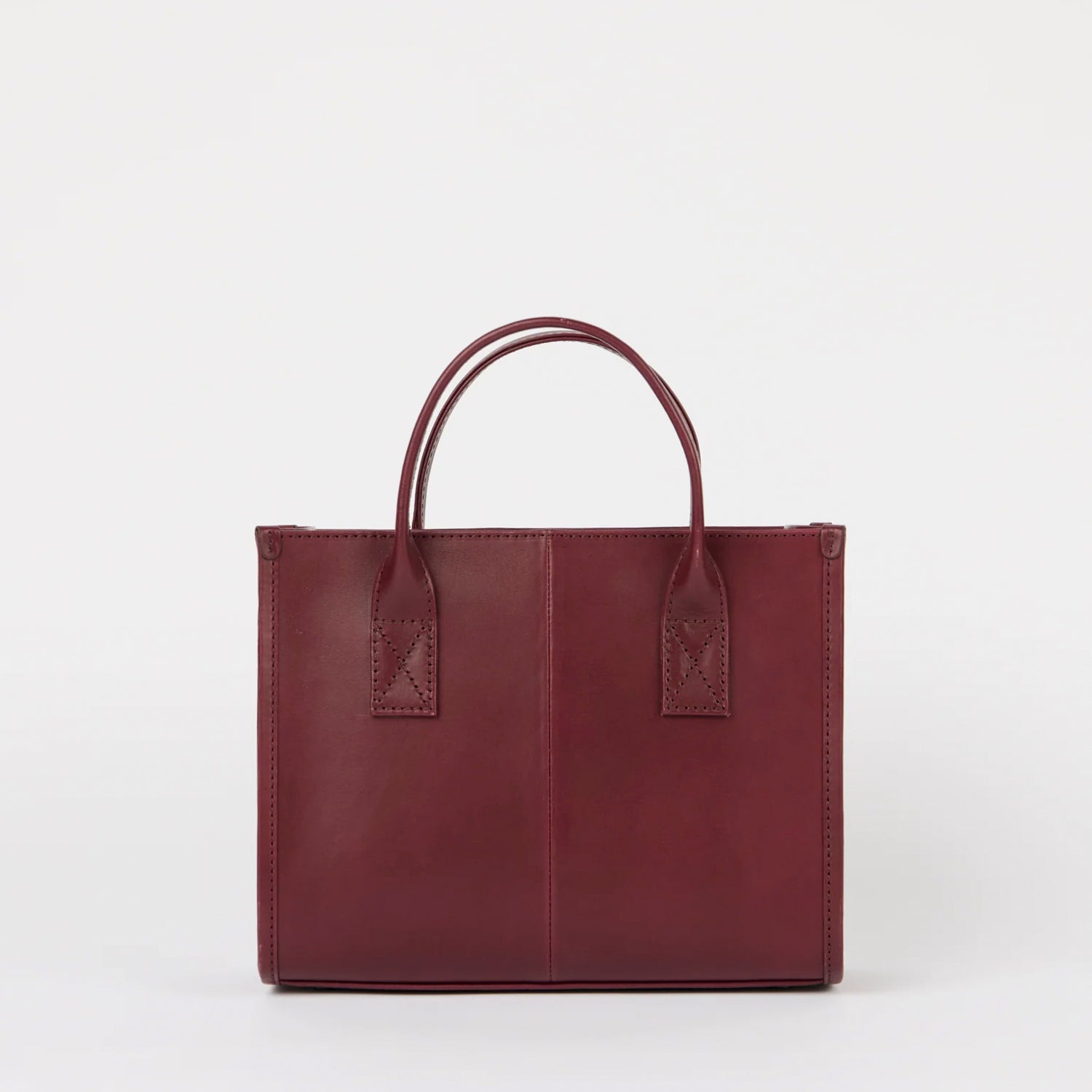 Jackie Midi Tasche - Leder Dark Cherry mit 2 Straps