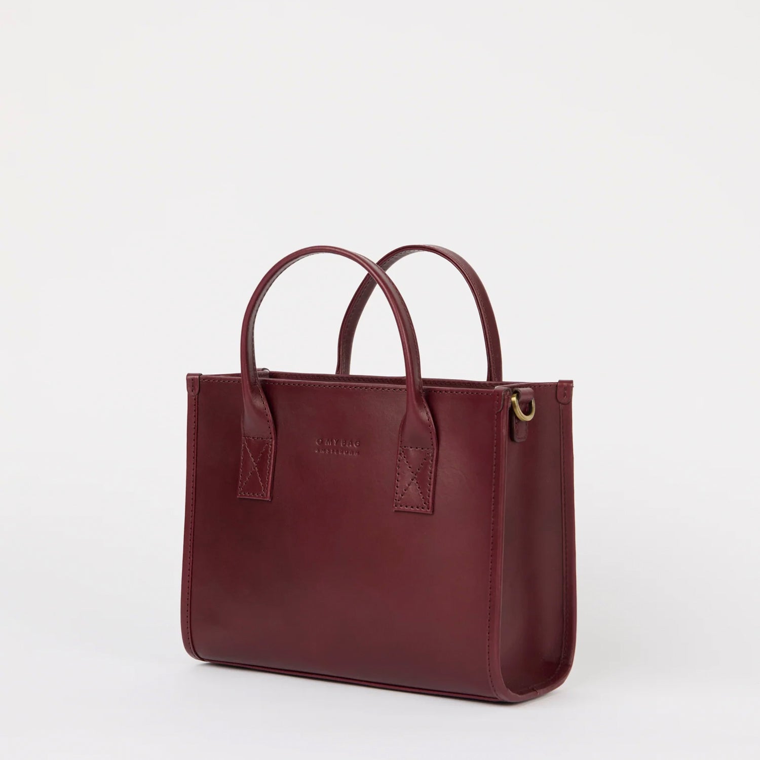 Jackie Midi Tasche - Leder Dark Cherry mit 2 Straps
