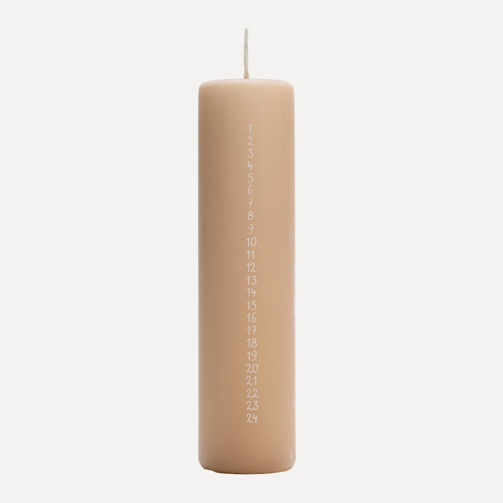 Kalenderkerze Advent - beige