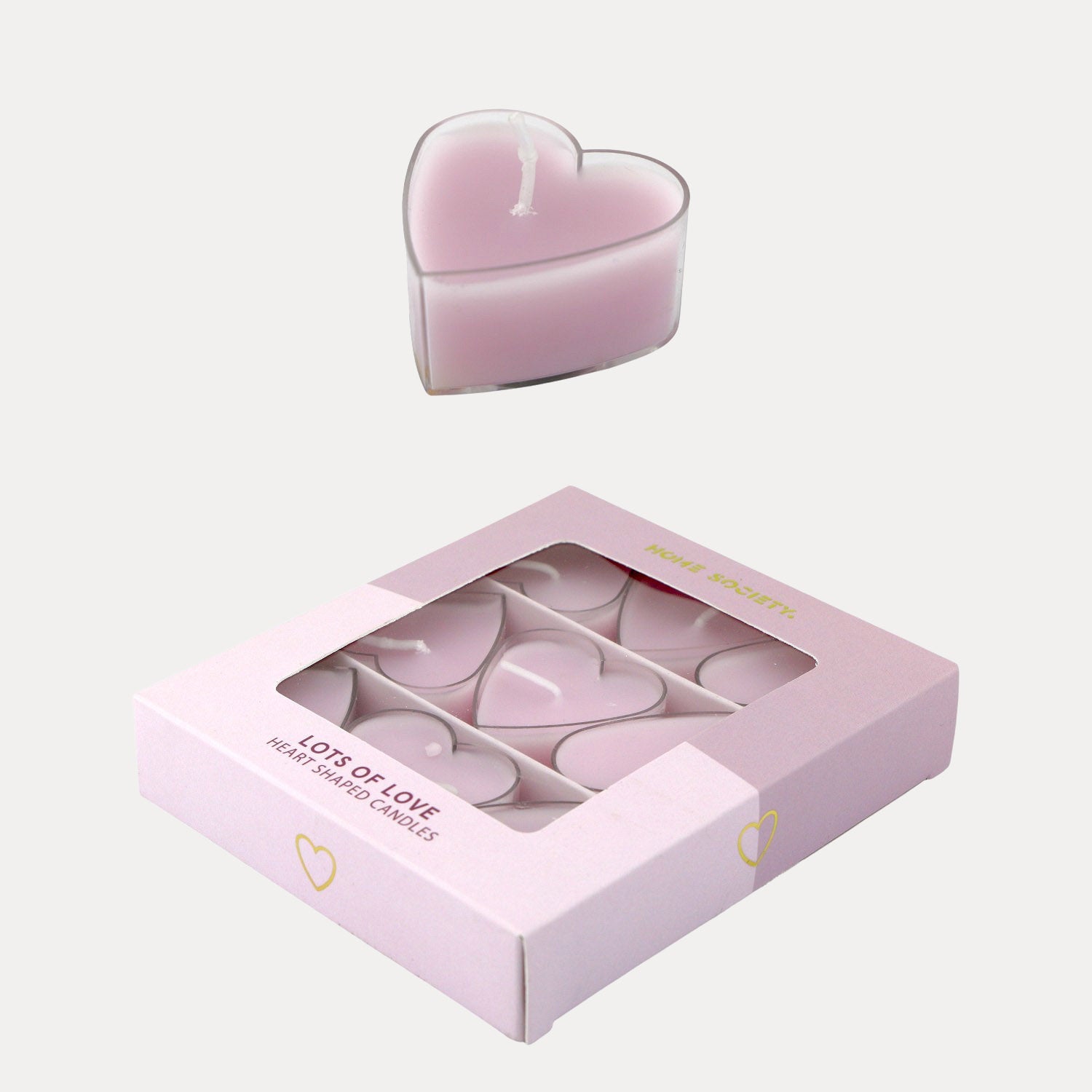 Teelichter Herz 9er Set - lila