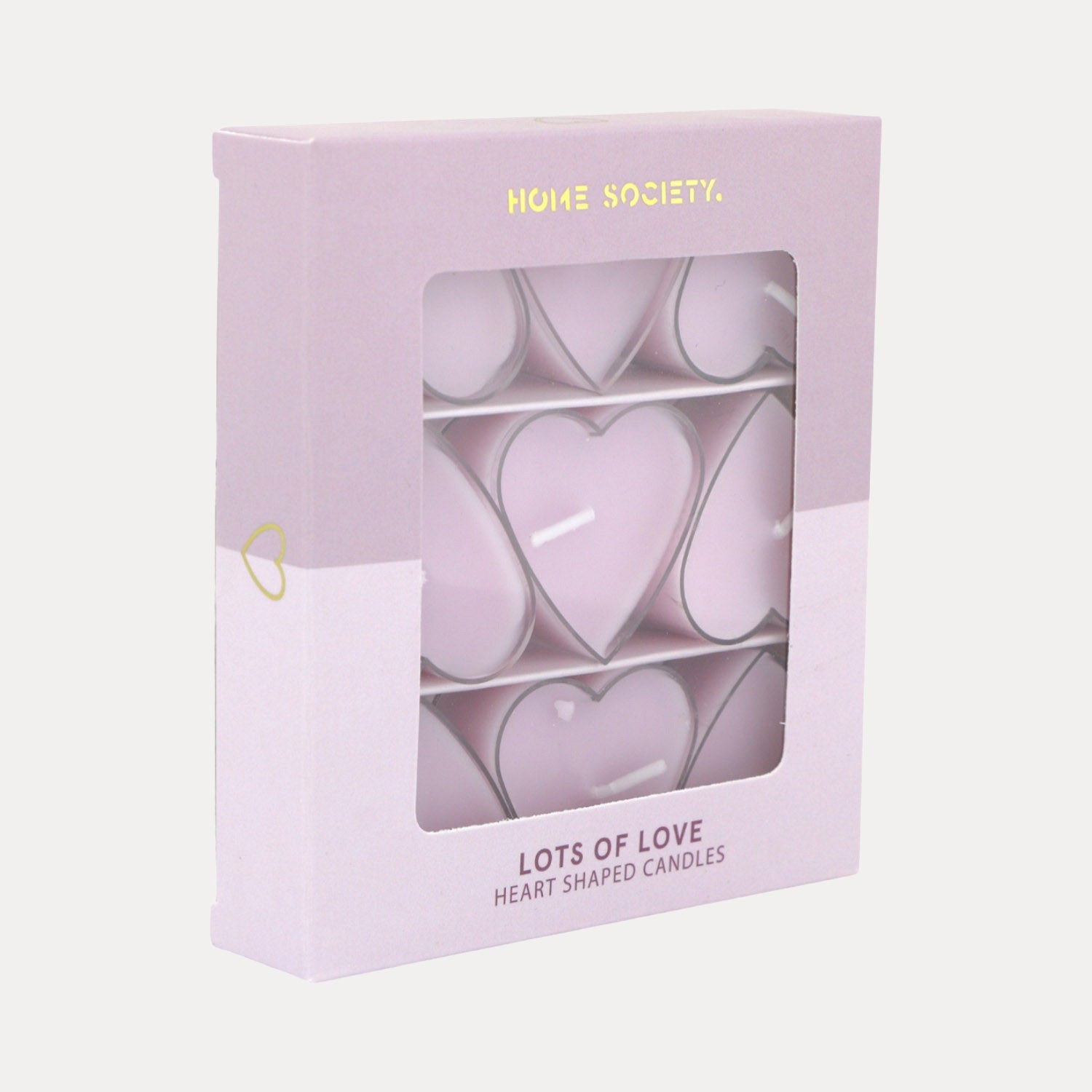 Teelichter Herz 9er Set - lila