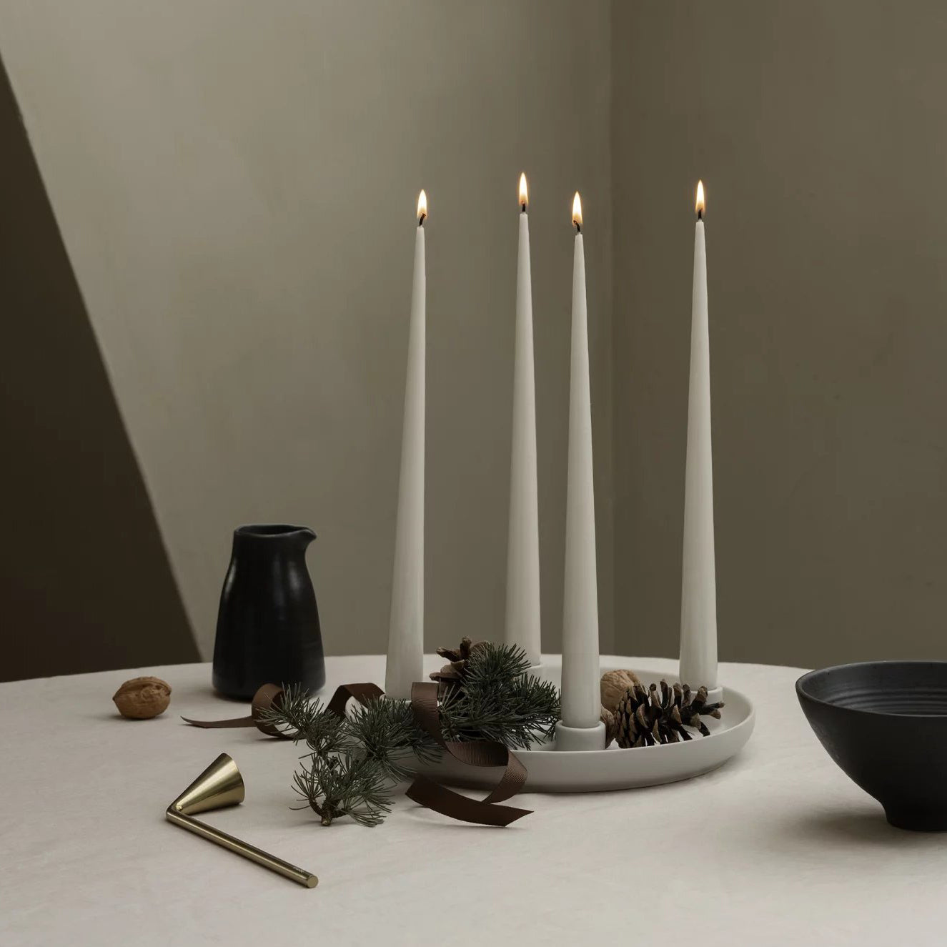 Kerzenhalter zu Weihnachten: Moderne Adventsdeko bei mkono | Kerzenständer
