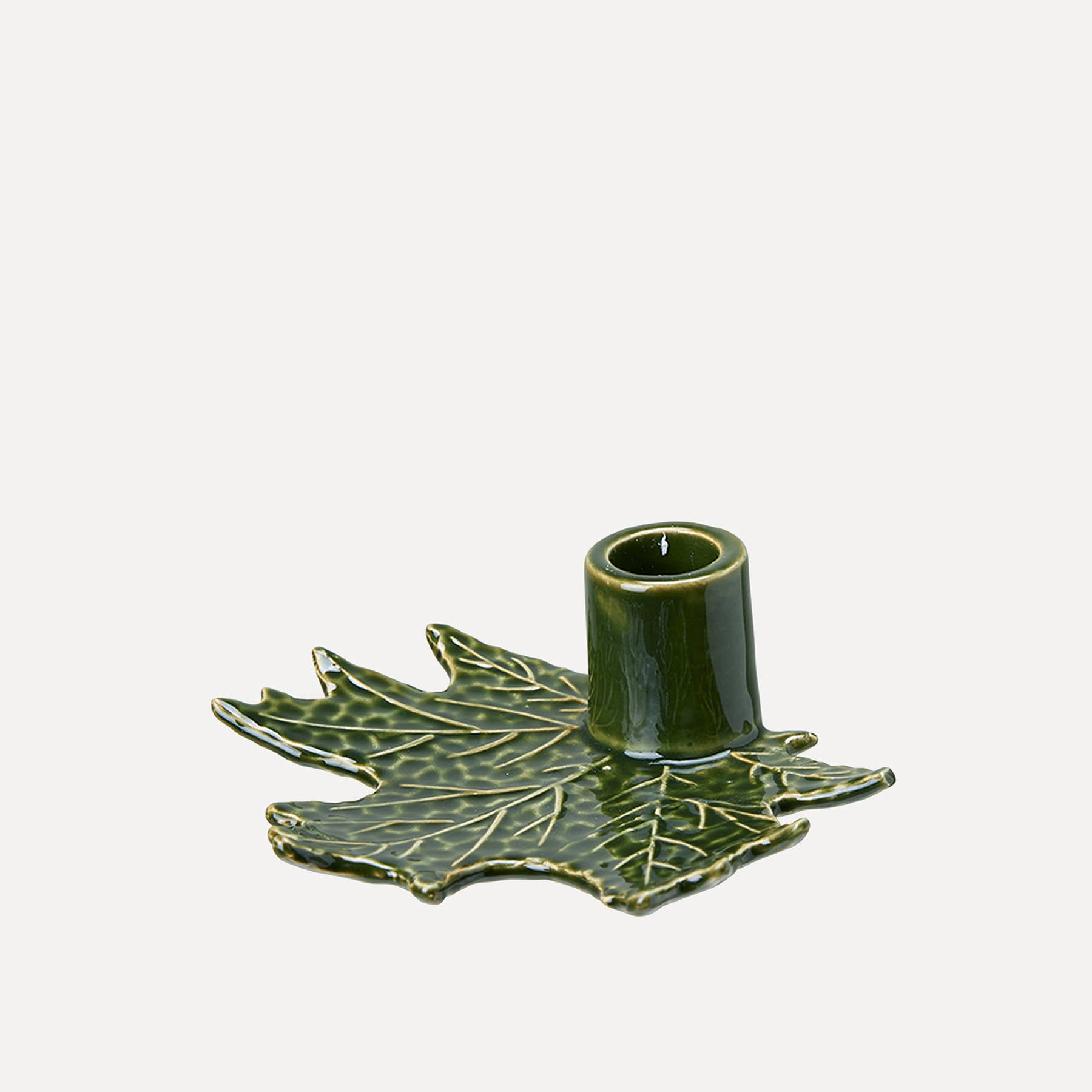 Kerzenhalter Blatt - grün