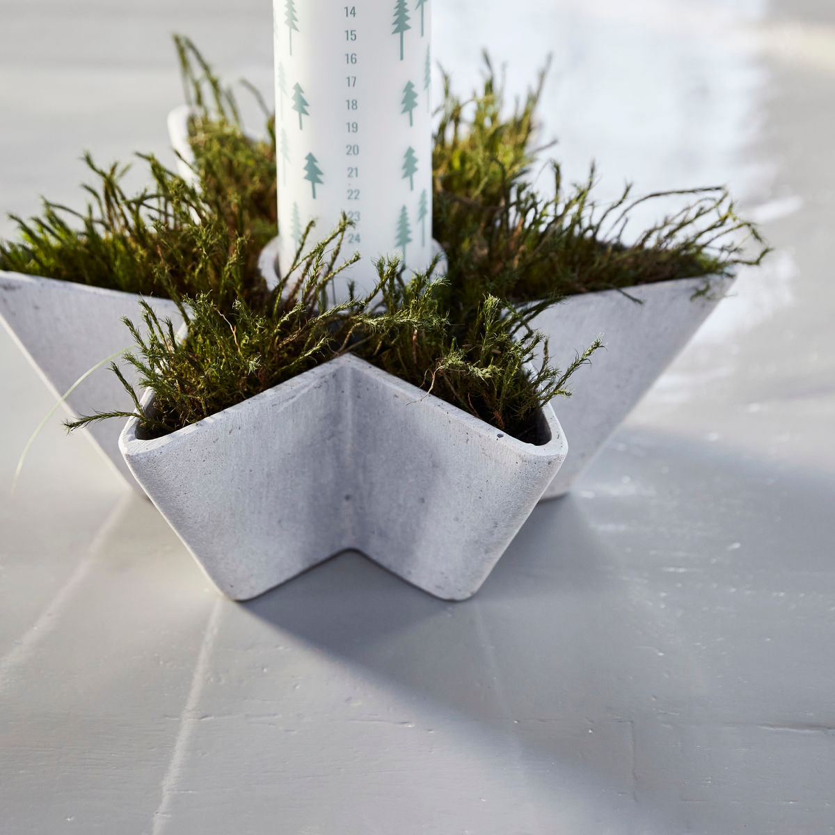 Kerzenschale Star in Beton-Optik