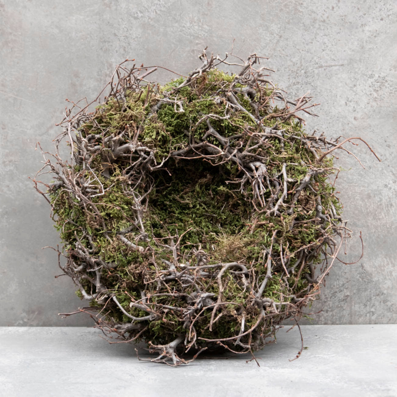 Moos Nest mit Bonsai - braun grün