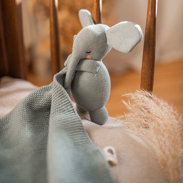 Kuscheltuch Elefant - blau