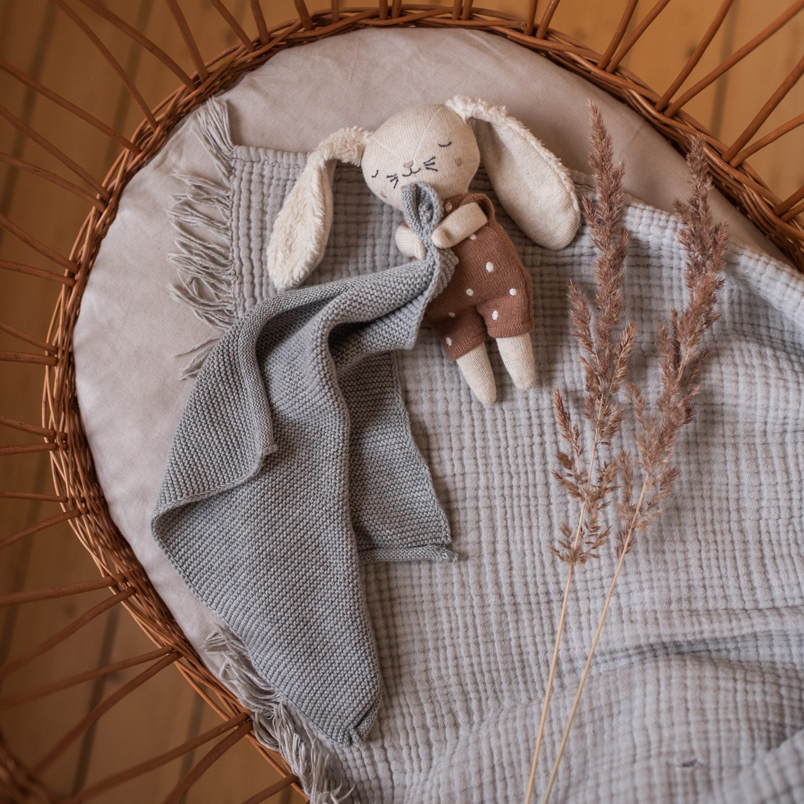 Kuscheltuch Hase in natur