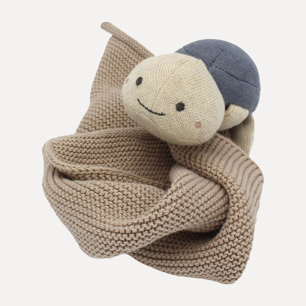 Kuscheltuch Schildkröte - creme-blau