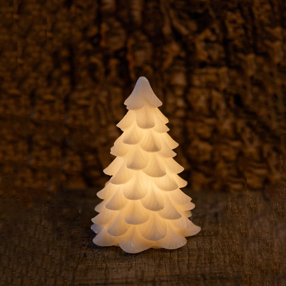 LED-Leuchte Tannenbaum Carla Wachs - weiß