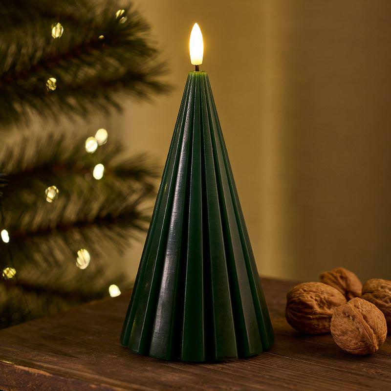 B-Ware LED-Kerze Tannenbaum Laura - grün