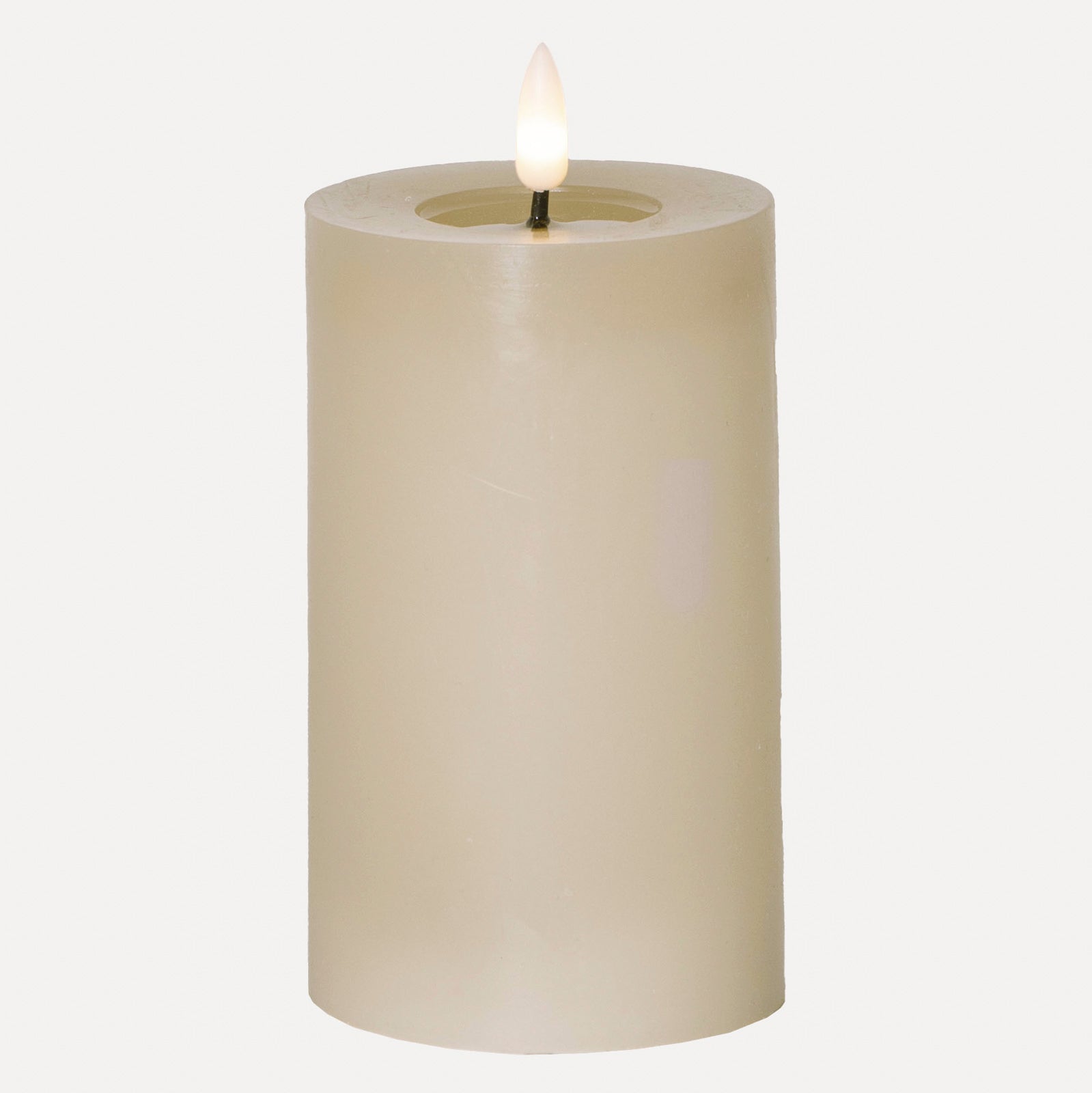 LED Stumpenkerze - beige