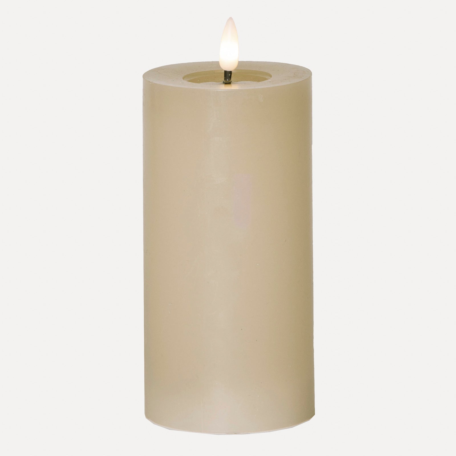 LED Stumpenkerze - beige