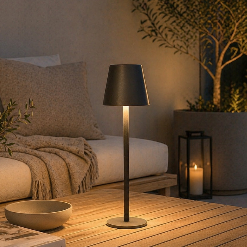 LED Tischlampe outdoor - schwarz