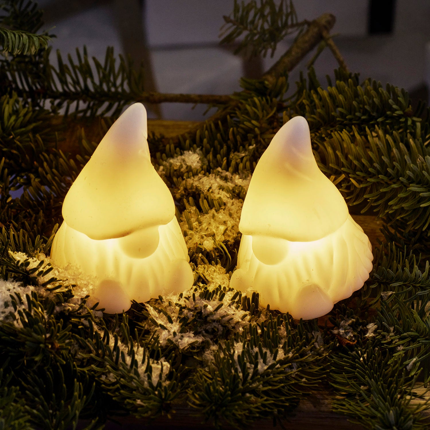 LED-Leuchte Wichtel Coco 2er Set - weiß