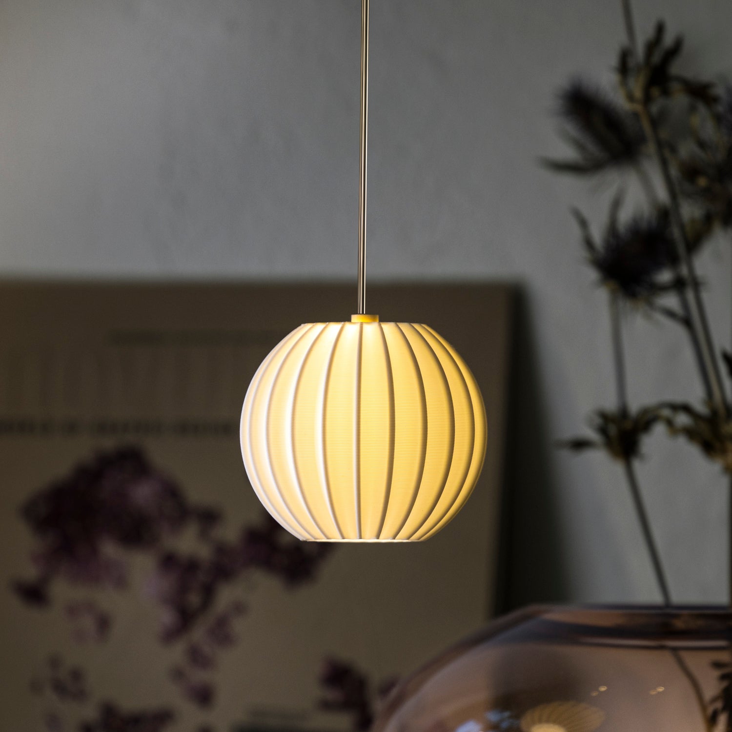 Lampenschirm LINE für LED-Stern - weiß