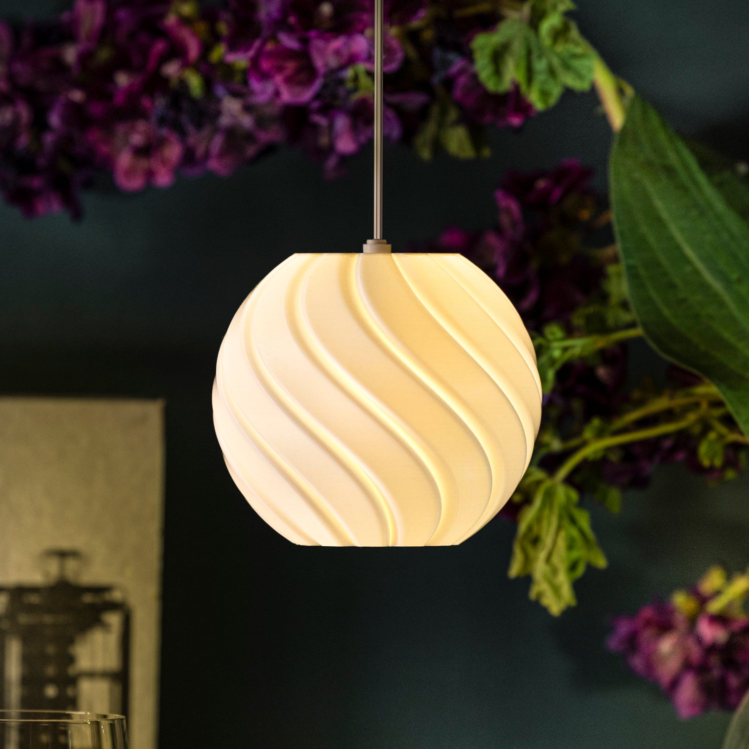 Lampenschirm WAVE für LED-Stern - weiß