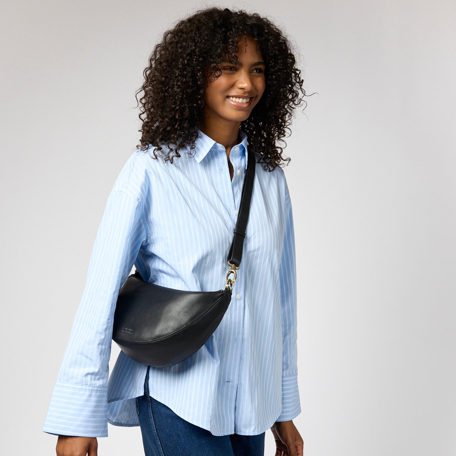 Leo Tasche - Leder Schwarz mit 2 Straps