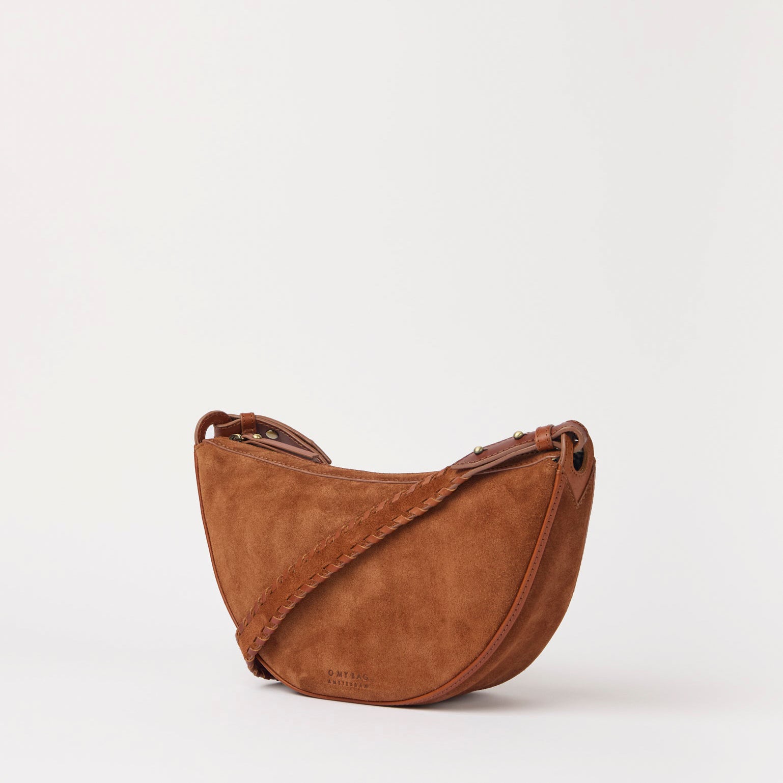 Leo Tasche - Suede Leder Cognac Crossbody Strap