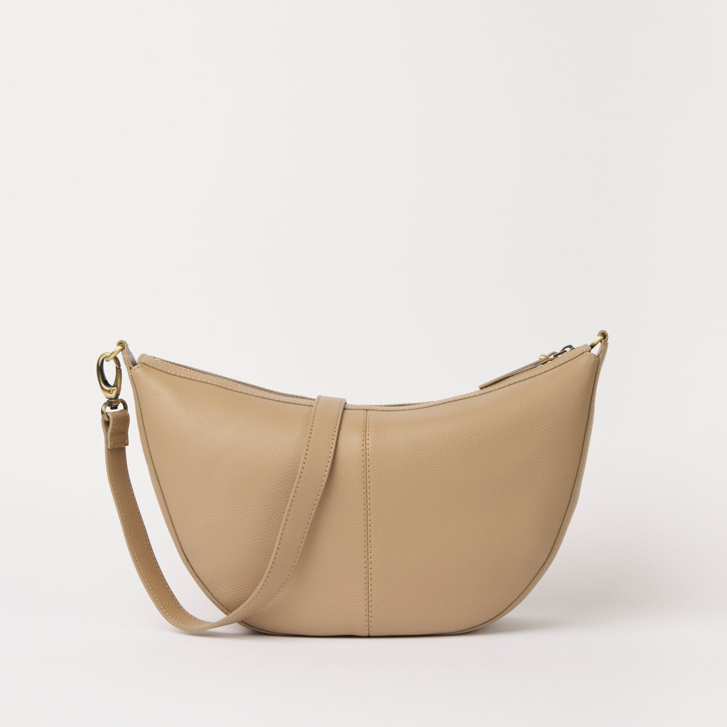 Leo Maxi Tasche - Leder Sand mit 2 Straps