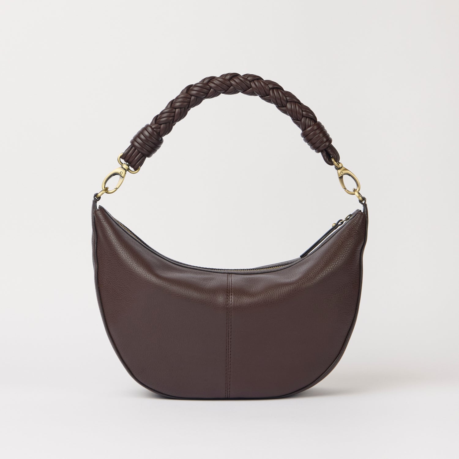 Leo Maxi Tasche - Leder Chocolate mit 2 Straps