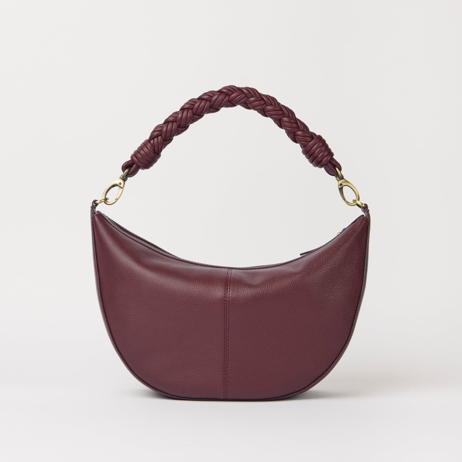 Leo Maxi Tasche - Leder Dark Cherry mit 2 Straps