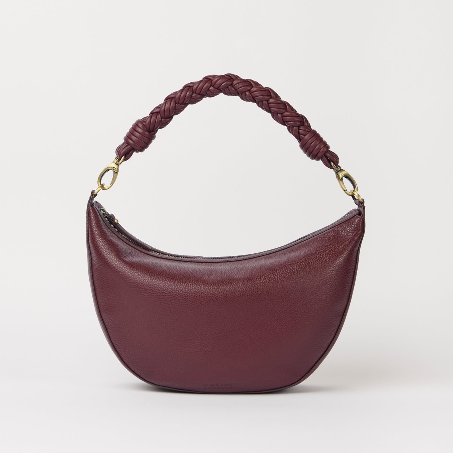 Leo Maxi Tasche - Leder Dark Cherry mit 2 Straps