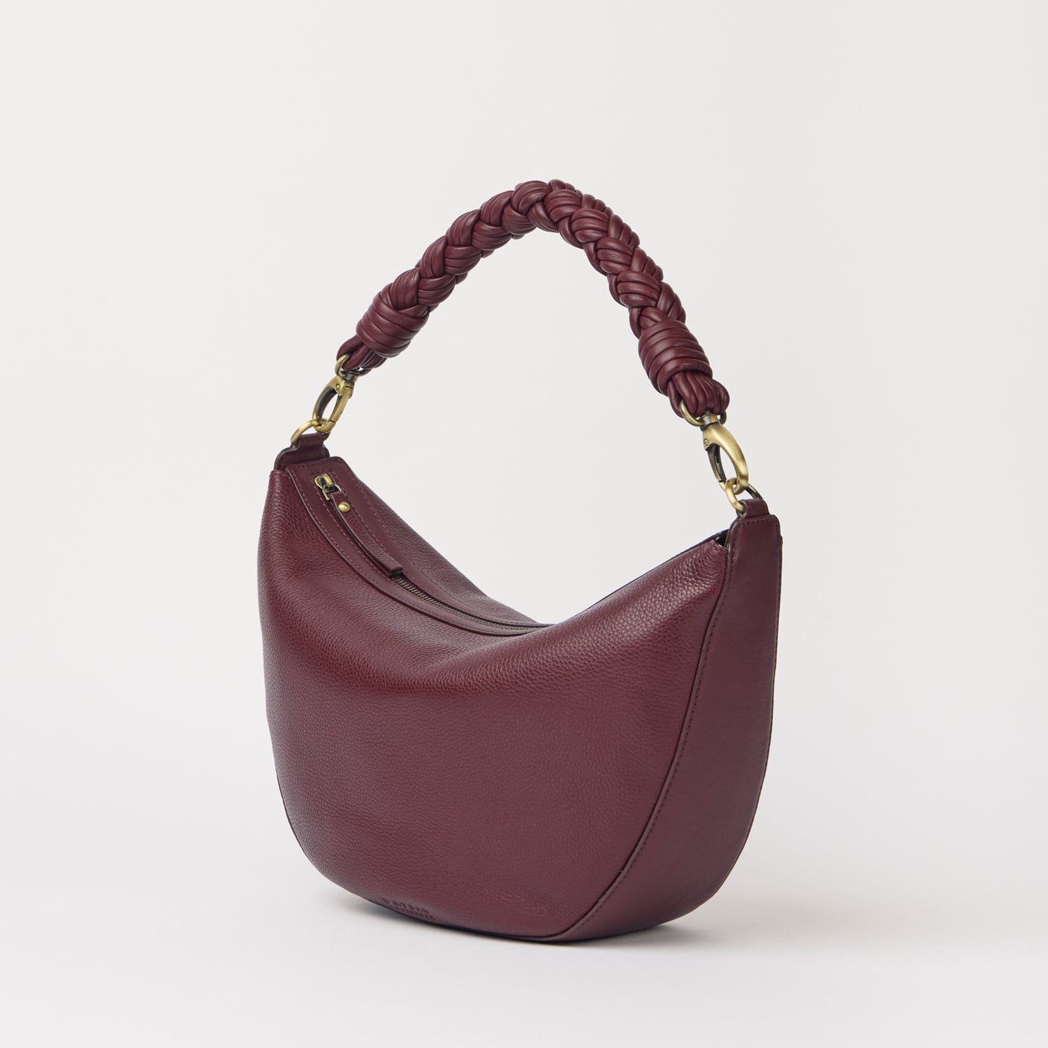 Leo Maxi Tasche - Leder Dark Cherry mit 2 Straps