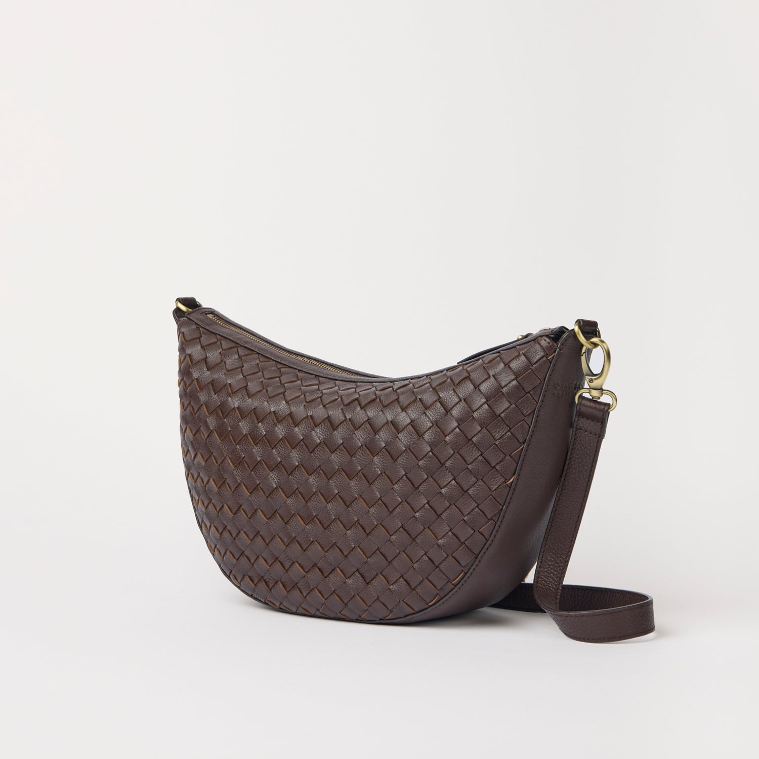 Leo Maxi Tasche - Leder Woven Chocolate
