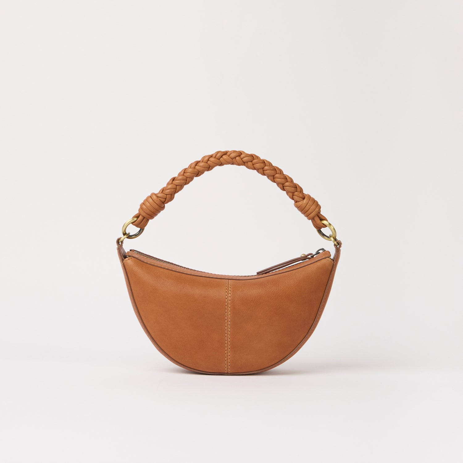 Leo Mini Tasche - Leder Cognac mit 2 Straps