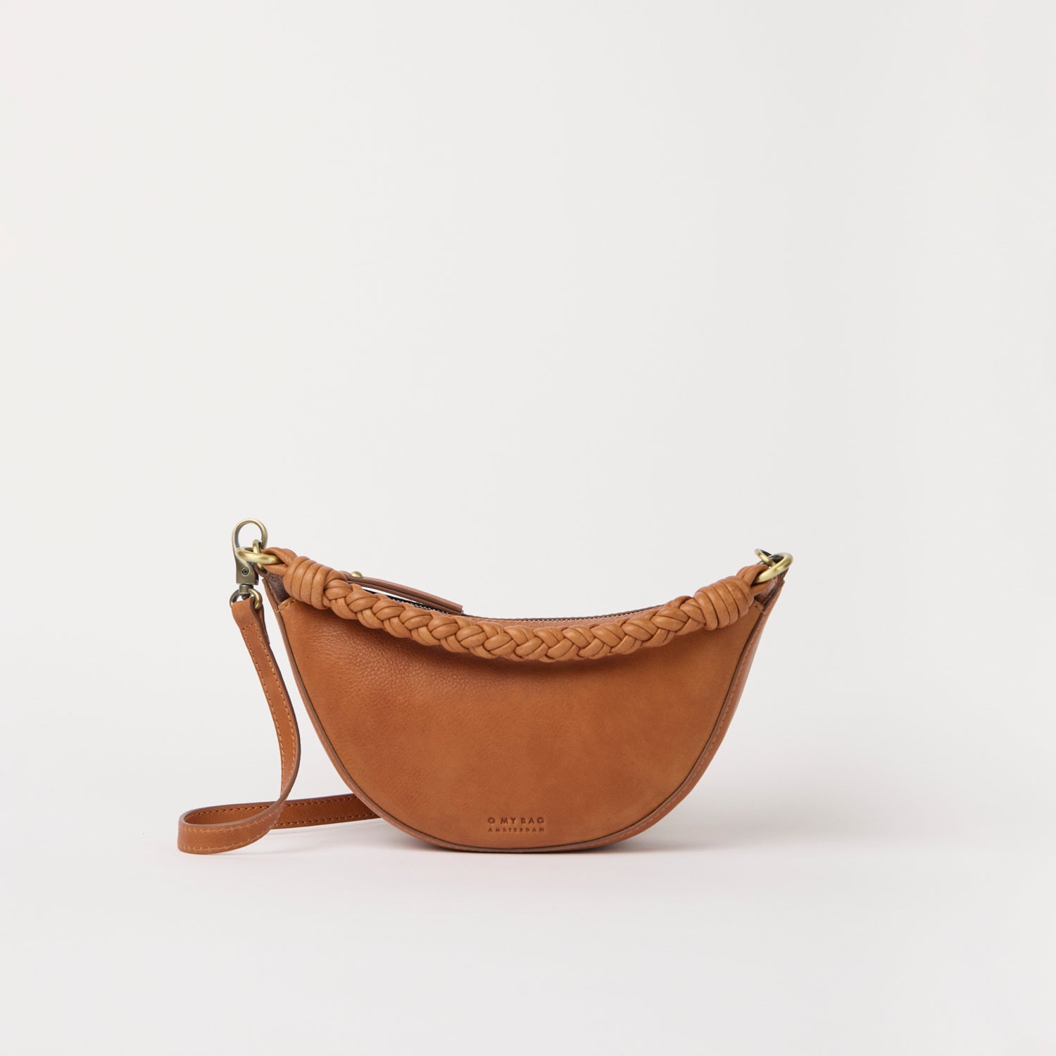 Leo Mini Tasche - Leder Cognac mit 2 Straps