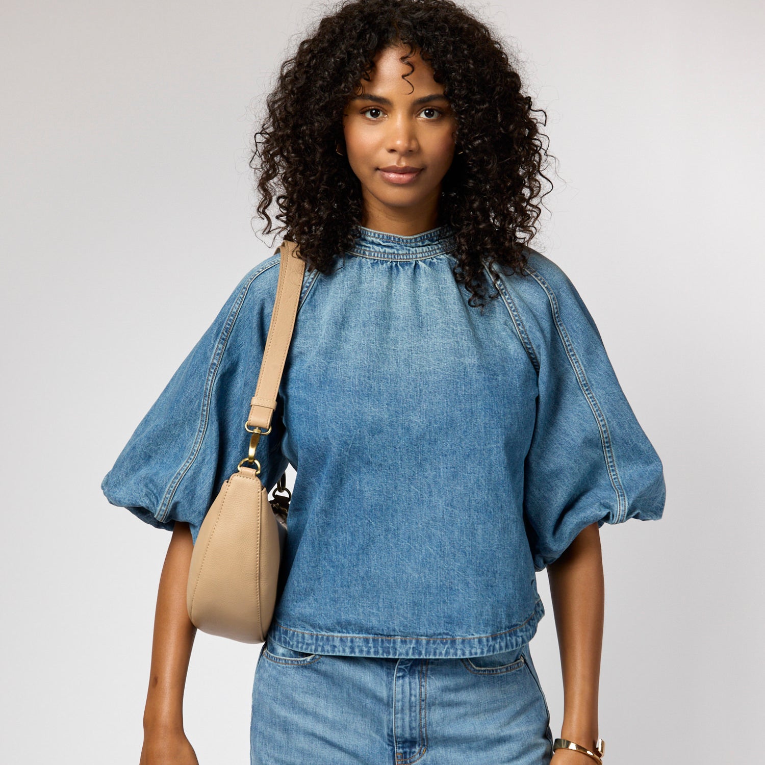 Leo Tasche - Leder Sand mit 2 Straps