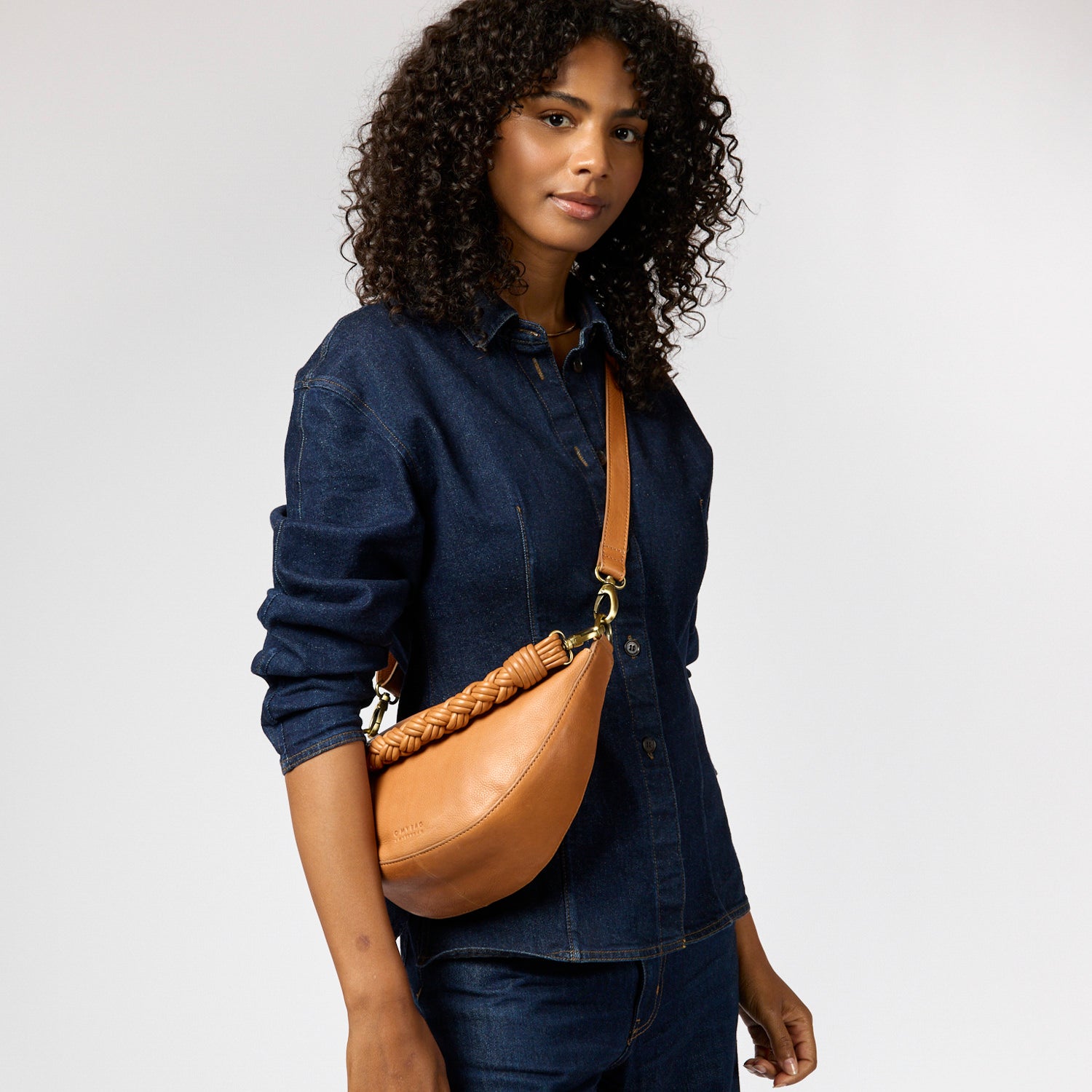 Leo Tasche - Leder Cognac mit 2 Straps