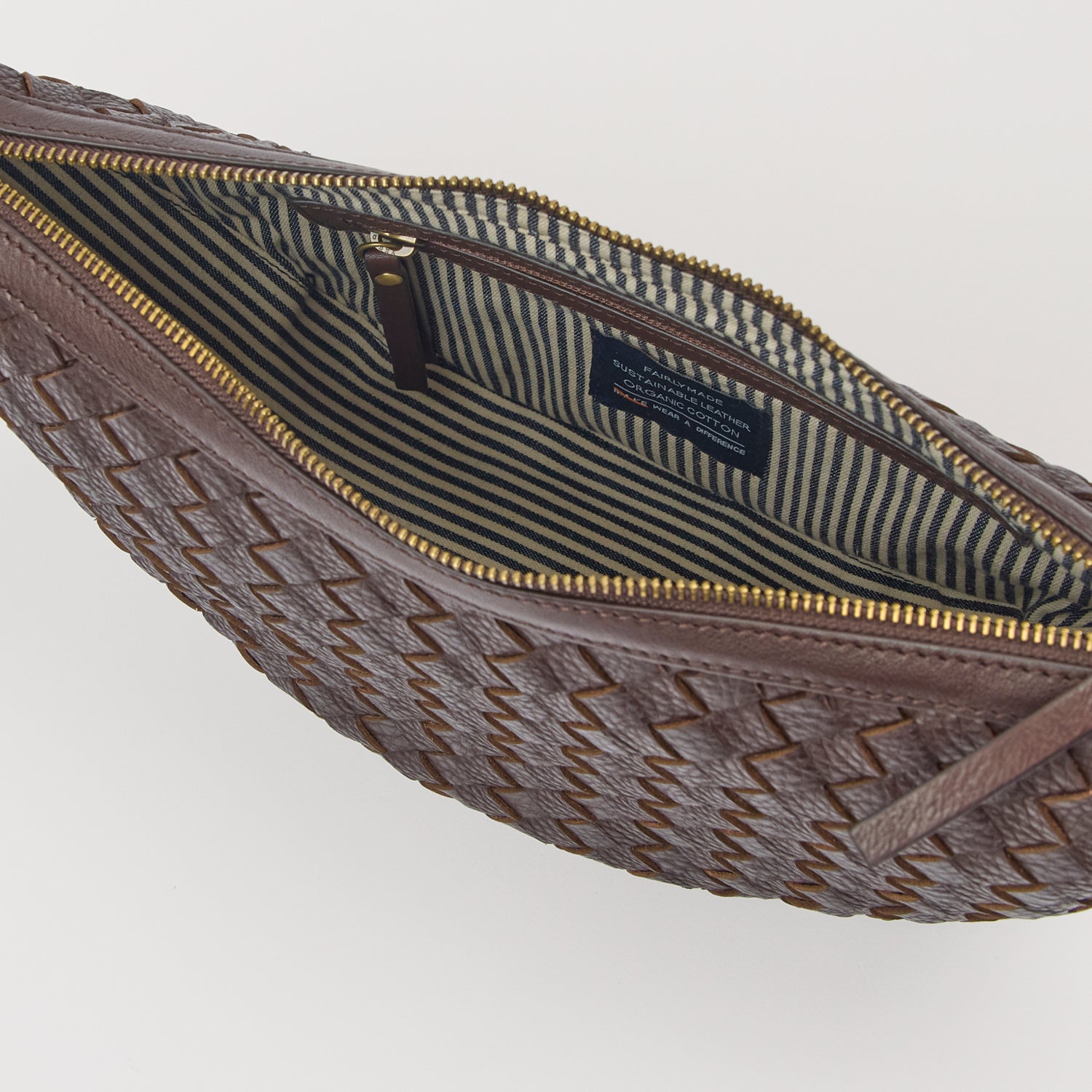 Leo Tasche - Leder Woven Chocolate